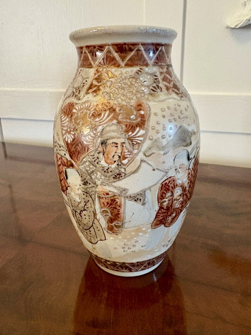 Pair of Antique Edwardian Quality Satsuma Vases - Image 11